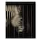 Designart - Monochrome Portrait of Zebra Head - Farmhouse Print on Natural Pine Wood